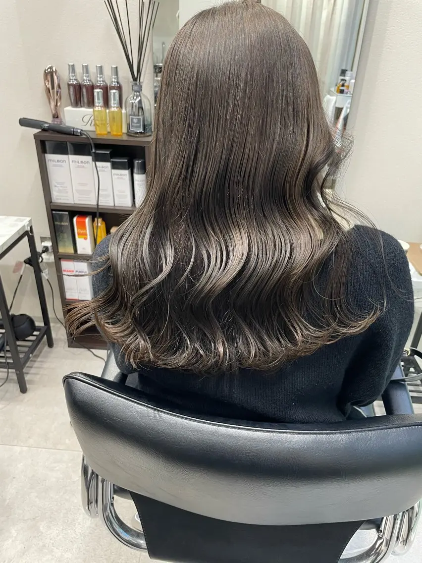 ロング カラー ヘアカラー 髪質改善will hairdesignのヘアスタイル