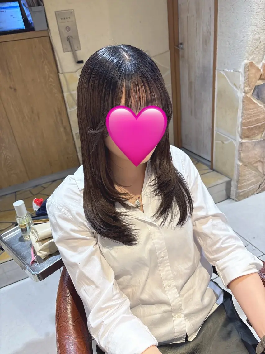 ロング カット 韓国風レイヤー/メン ズパーマ✨みずか💜のヘアスタイル
