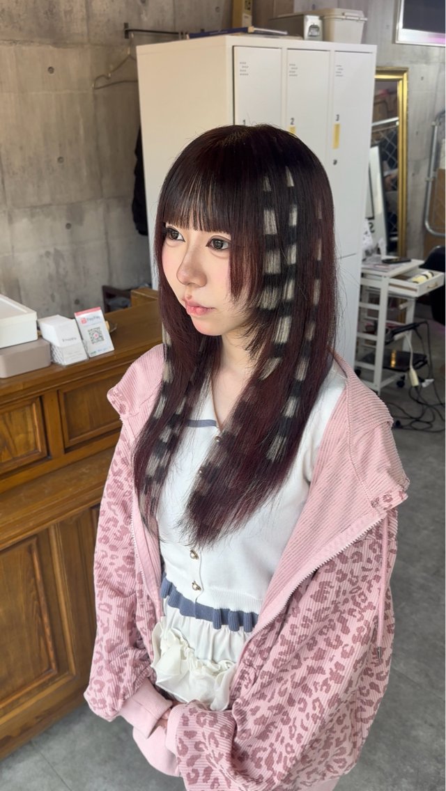セミロング エクステ エクステ uda ハイトーン /最高級エクステのヘアスタイル