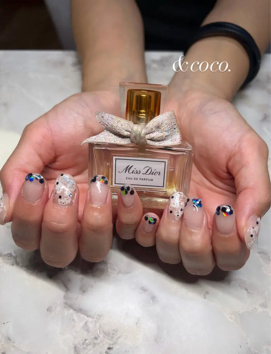 ネイル アートネイル レース 持ち込み ハンドネイル & coco.のネイルデザイン