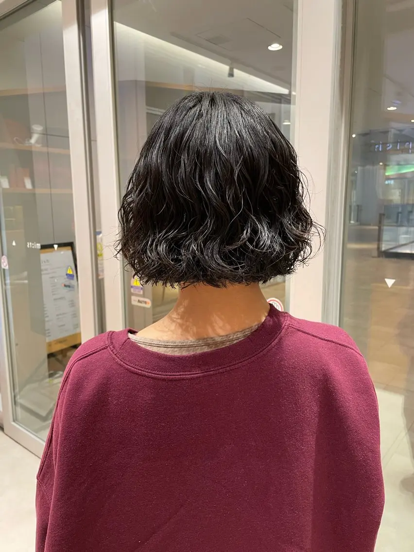 ショート ボブ カット パーマ ☁️ボブパーマ/ 咲良🪄のヘアスタイル