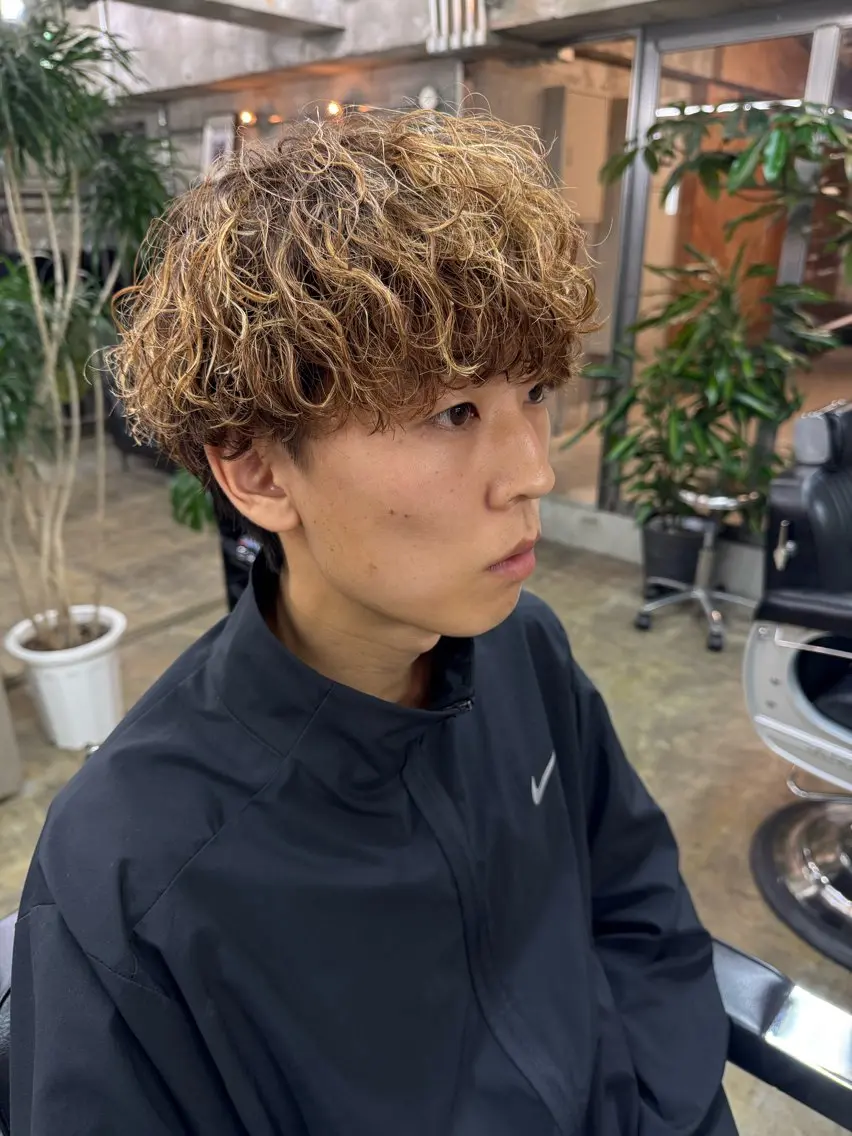 ショート パーマ メンズ メンズパーマ 波巻きパーマ 高橋大和/ メンズ特化美容師のヘアスタイル