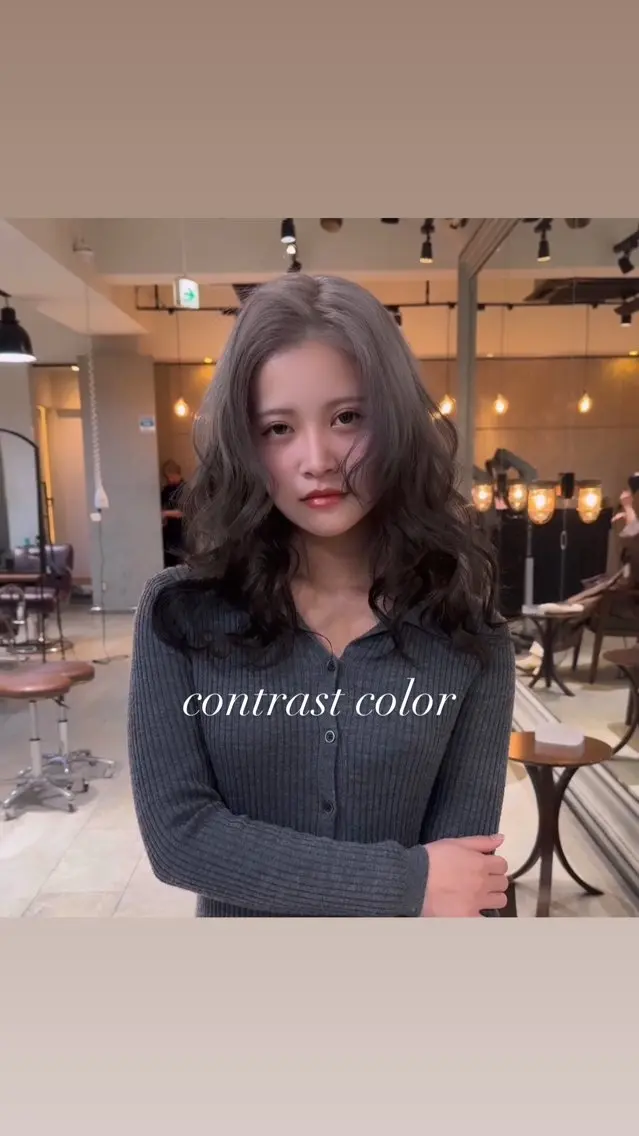 セミロング カラー カット ヘアカラー トリートメント ヘアセット 💜ハイトーン💛 マジカルかいちゃんのヘアスタイル
