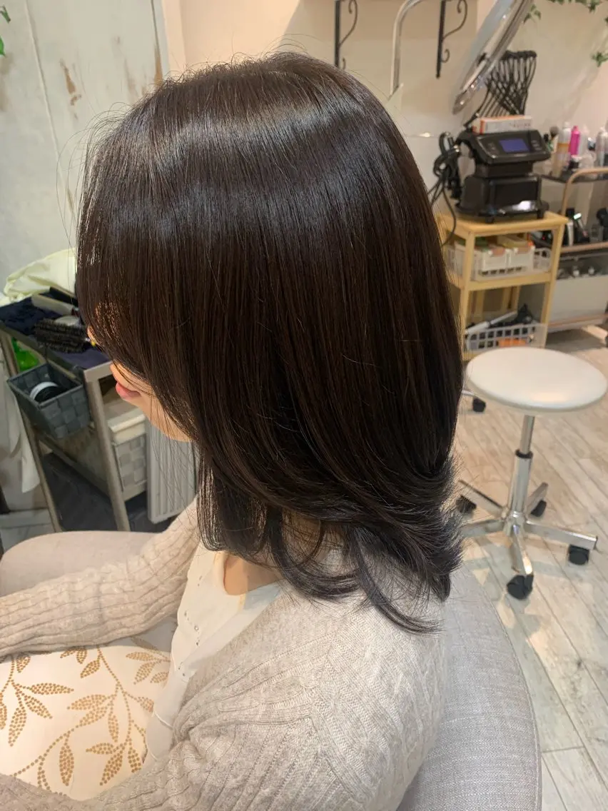 ミディアム レイヤーカット 竹田 夏菜のヘアスタイル