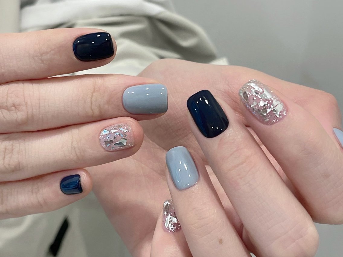 ネイル ブラウン フットネイル フレンチネイル グラデーション 氷ネイル・うるうるネイル ハンドネイル Mixx Nail_ Studioのネイルデザイン