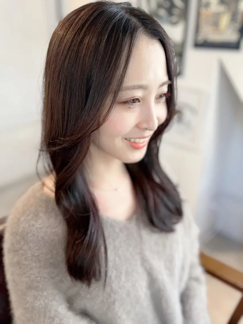 セミロング カラー カット ヘアカラー トリートメント 松川 智行のヘアスタイル