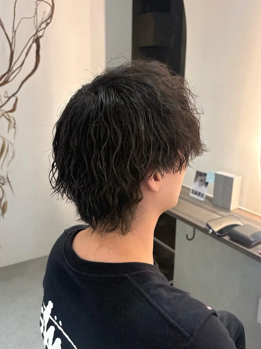 パーマ メンズ カット パーマ 池谷 茉耶のヘアスタイル