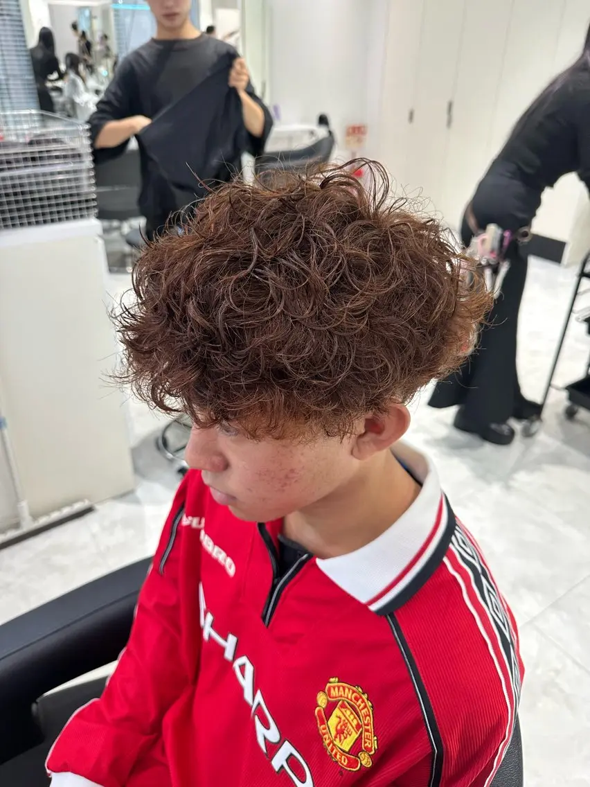 ショート カラー パーマ メンズ カット ヘアカラー トリートメント 🐺韓国風メンズ特化 あさひ🐺のヘアスタイル