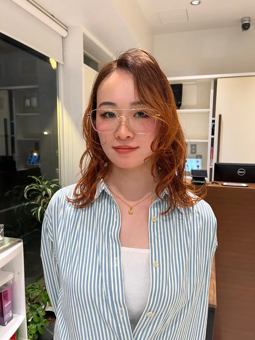 ミディアム ヘアカラー トリートメント 神作 汐里　江古田 /透明感カラー🌿のヘアスタイル
