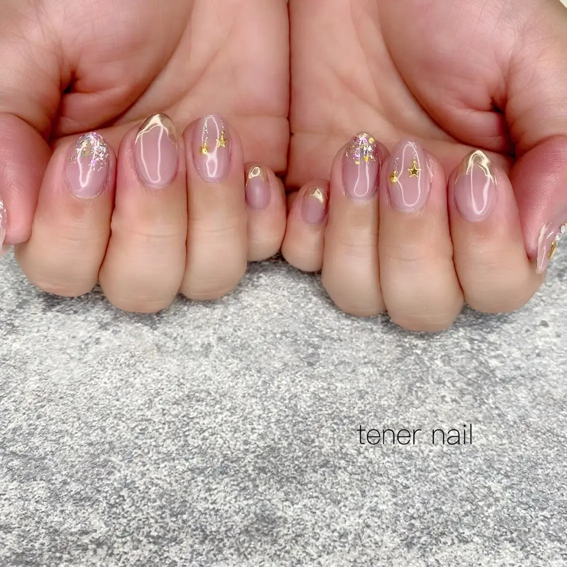 ネイル ピンク 冬ネイル クリスマス テネルネイル tener nailのネイルデザイン
