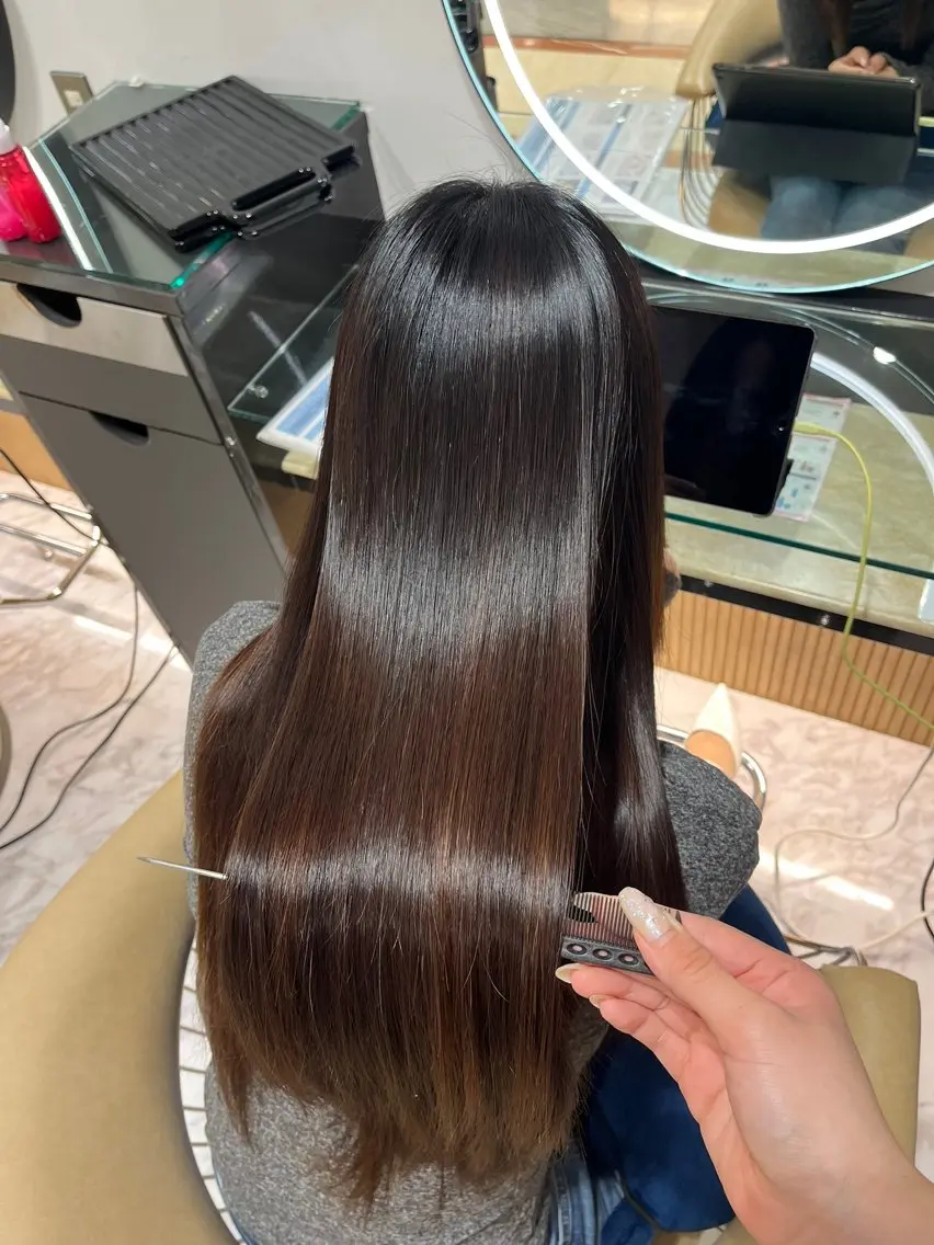 【‪🌿𓈒◌リラクゼーション‪🌿𓈒◌】シャンプーブロー🫧＋トリートメント✨️＋お好みヘアセット🤶🏻🤍の写真