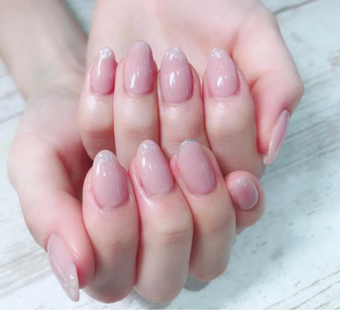 ネイル ラメ(グリッター) オフィスネイル Lino+ ネイル&よもぎ蒸しのネイルデザイン