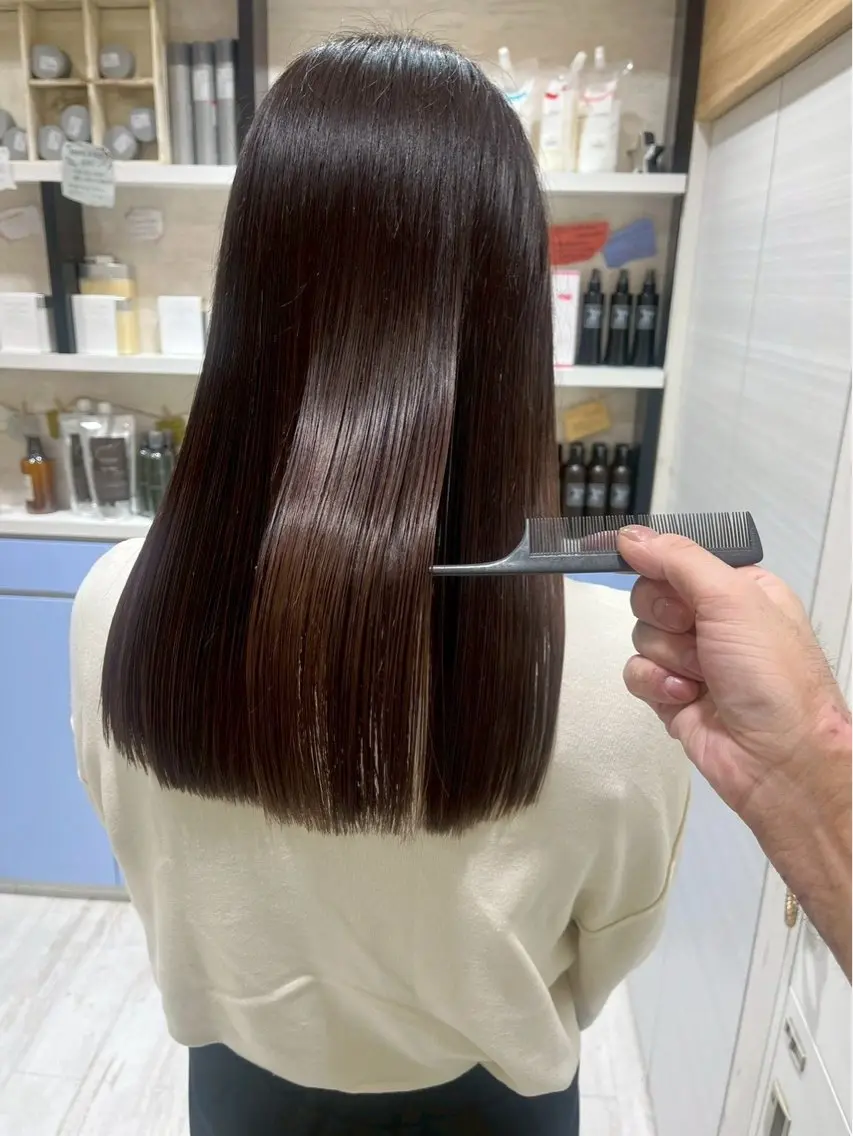 セミロング ヘアカラー トリートメント brace 小笹花純のヘアスタイル