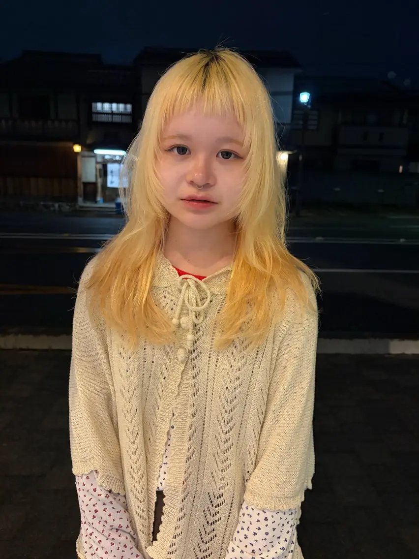 ミディアム 顔周りカット レイヤーカット 藤原 直希のヘアスタイル
