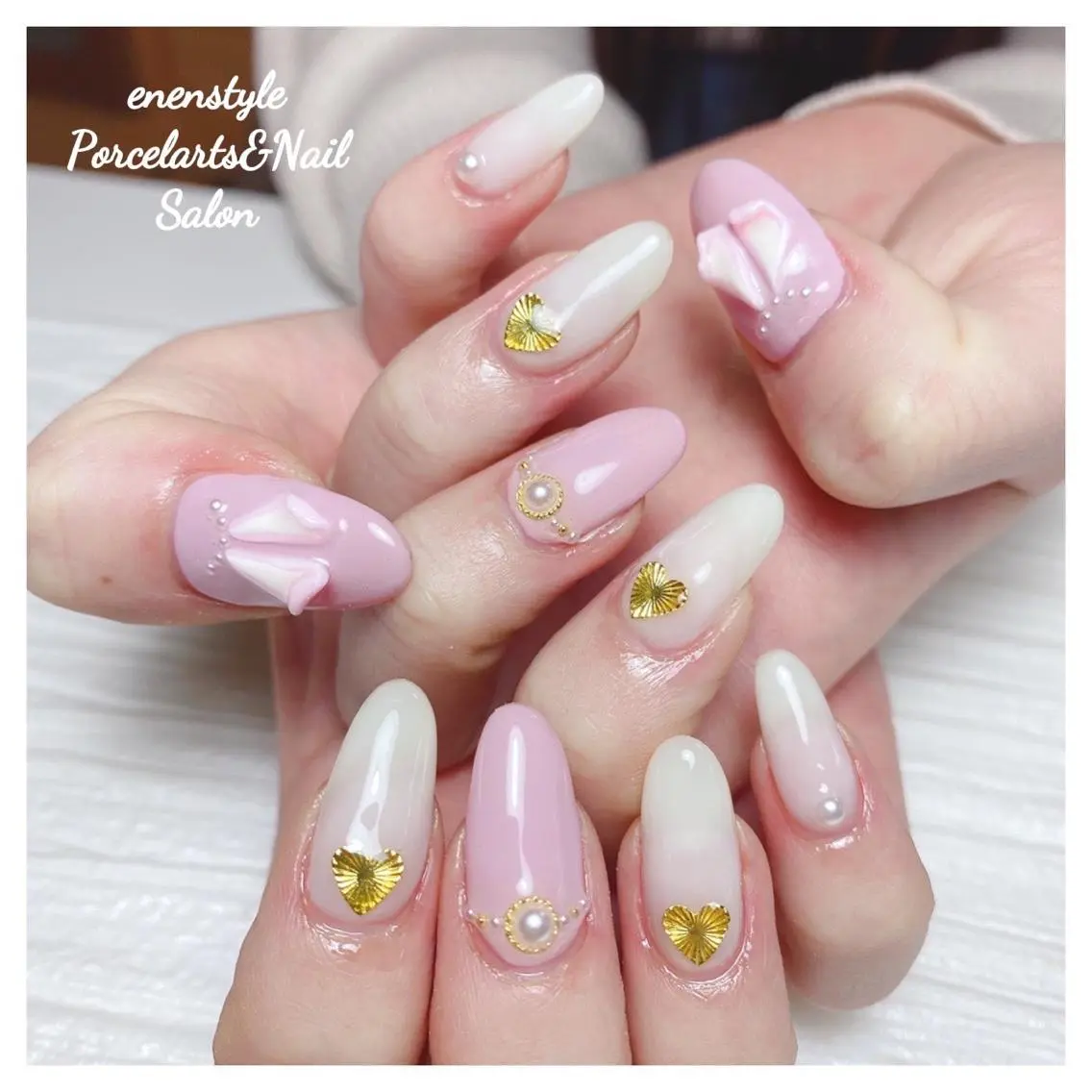 ミディアム ネイル 🐾enen style 🐾のネイルデザイン