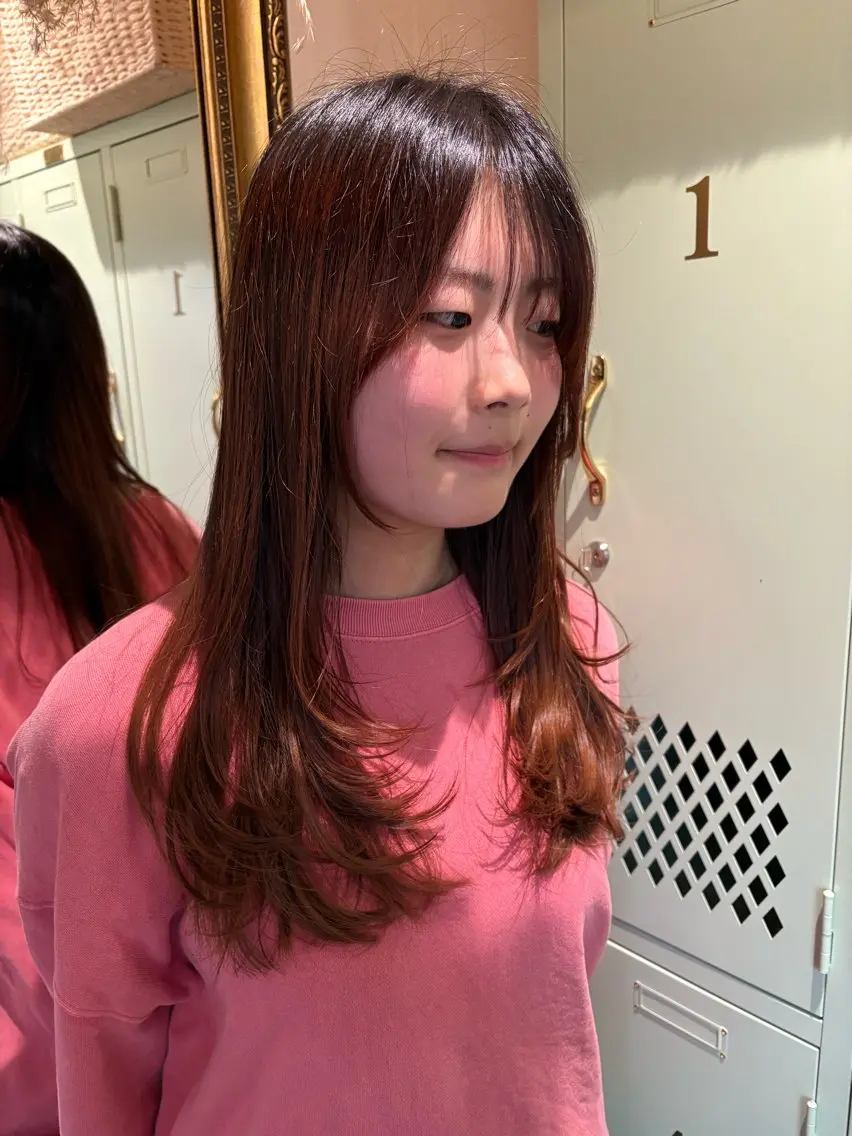 ロング レイヤーカット カット ヘアカラー トリートメント レイヤー×ハイライト 🌷RINA🌷のヘアスタイル
