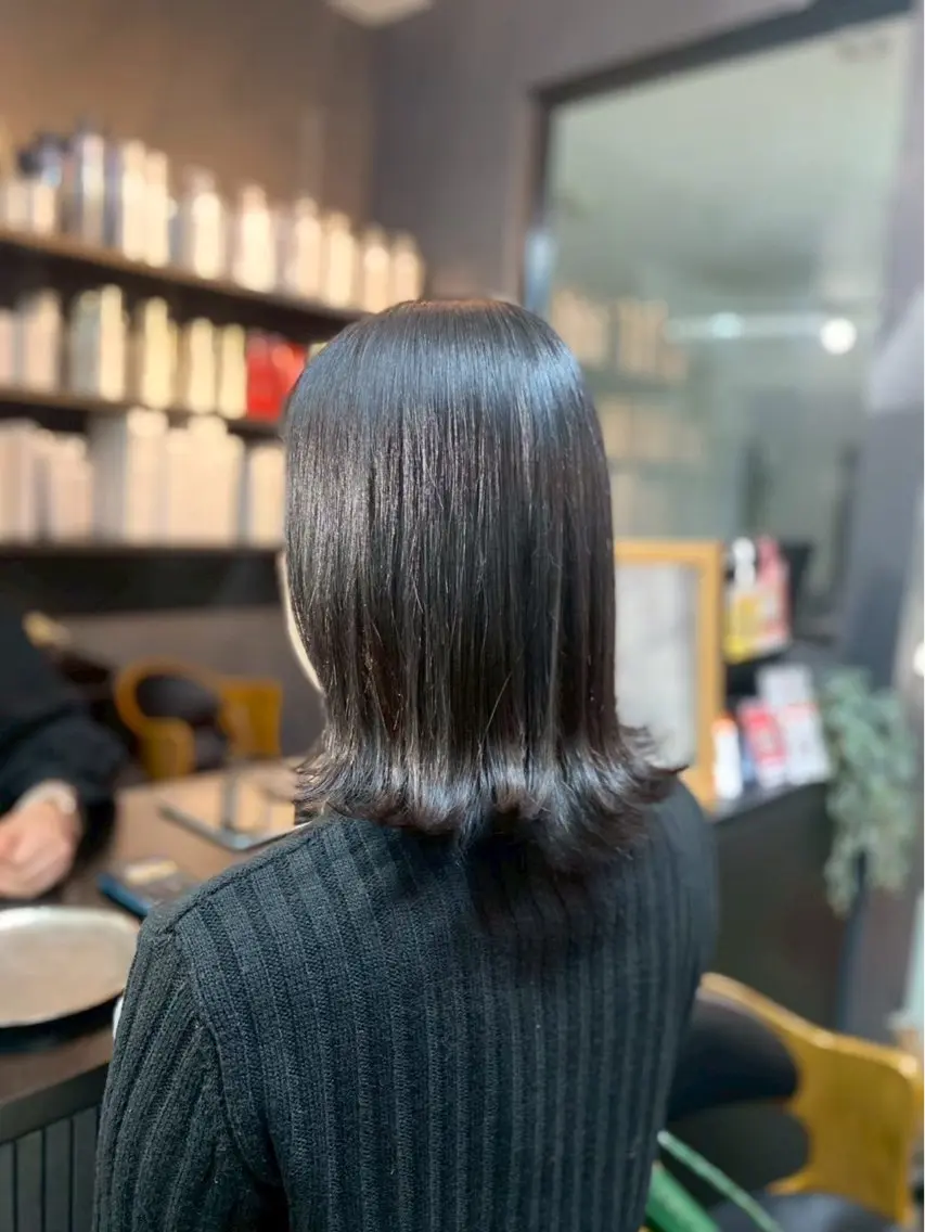 セミロング トリートメント 北村 理奈のヘアスタイル
