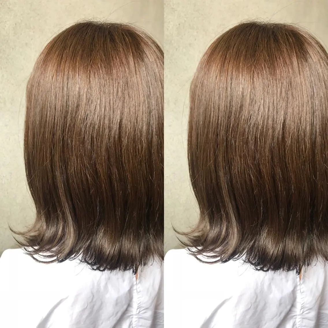ミディアム カラー ヘアカラー 小栗 麻衣のヘアスタイル