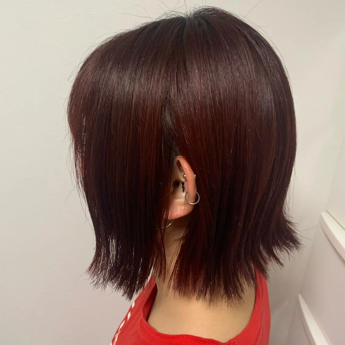 ミディアム レッドブラウン ヘアカラー 美髪✨髪質改善 &艶カラーmanaeのヘアスタイル