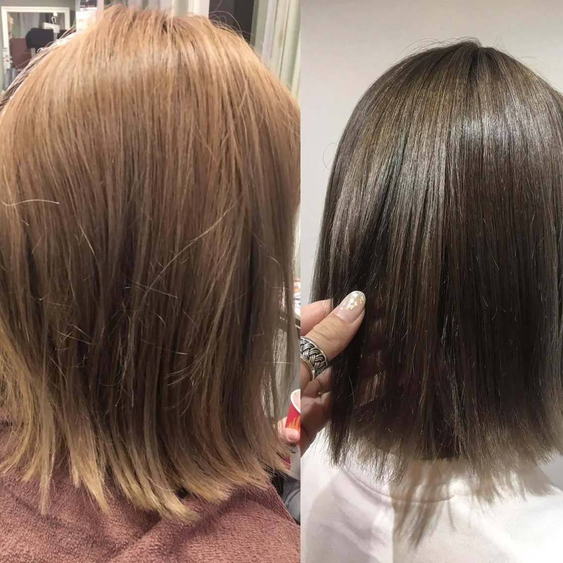 ミディアム カラー box mico. mutsumiのヘアスタイル