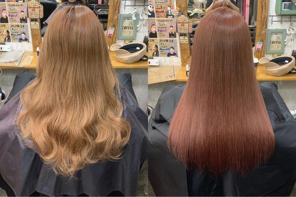 カラー ベージュカラー ブリーチ ピンクカラー ピンクベージュ ヘアカラー カラーモデル募集ෆ SAEのヘアスタイル