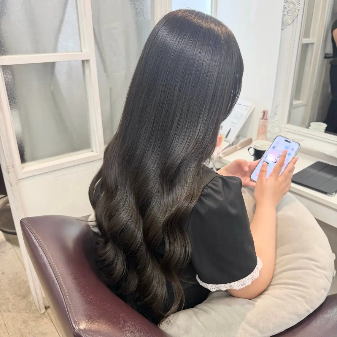 ロング カラー ベージュカラー ヘアカラー トリートメント 𝑆𝐴𝑂𝑅𝐼 /大森🪞🎀のヘアスタイル