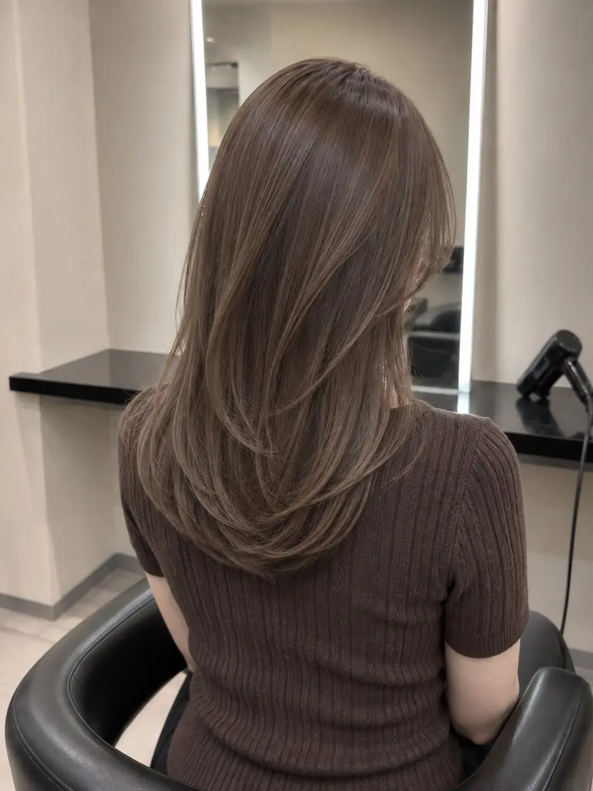 ミディアム カラー ブラウンカラー トリートメント 🌈ウルトワ水素 髪質改善naru🌈のヘアスタイル
