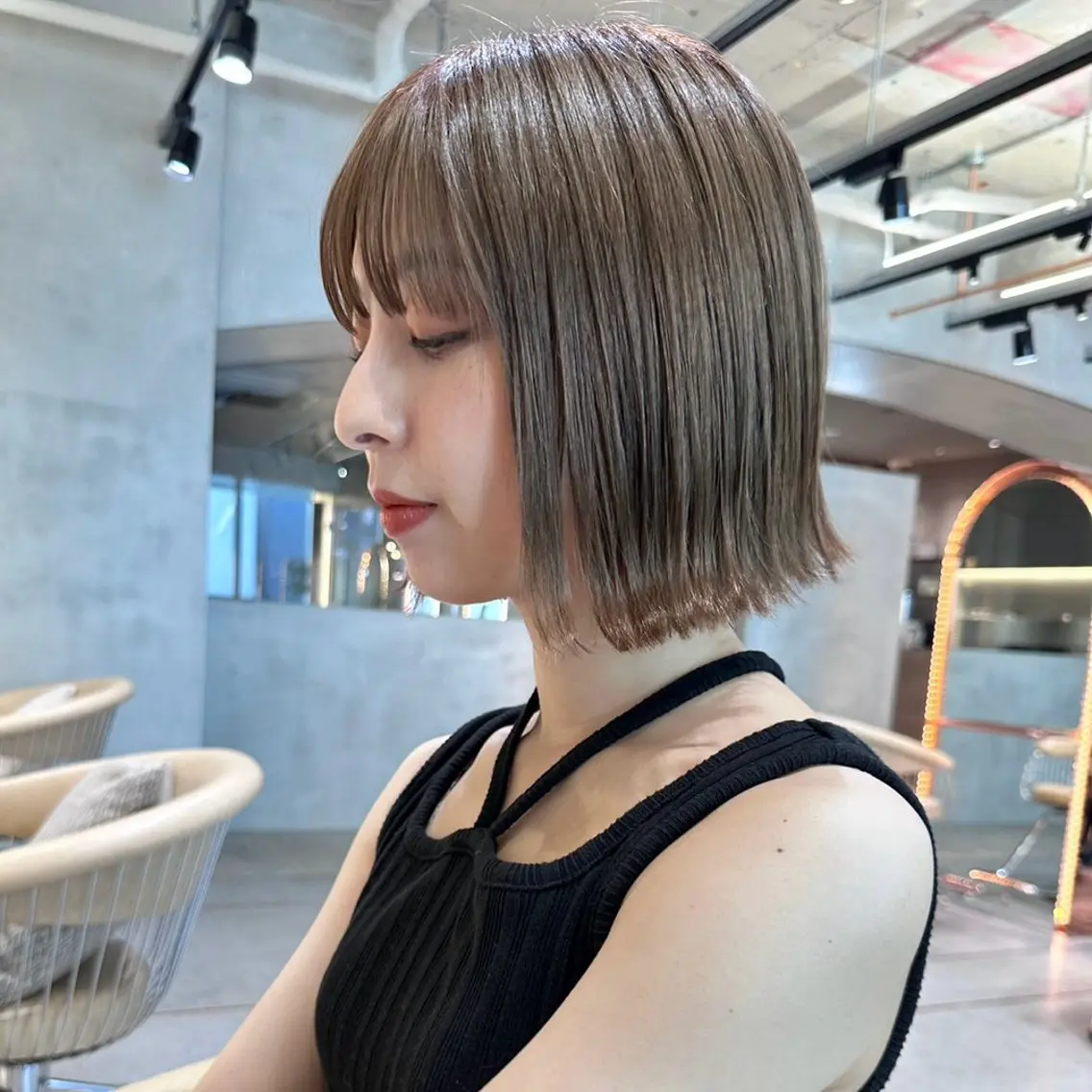 ミディアム ボブ 似合わせカット 外ハネヘア ボブ/くびれボブ/ 髪質改善/Ru-kaのヘアスタイル