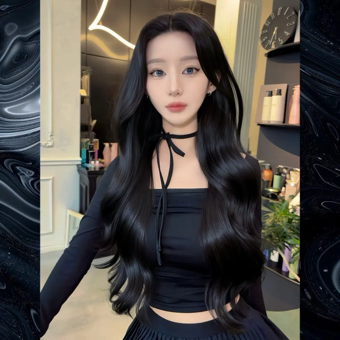 ロング レイヤーカット ローレイヤー カット ヘアカラー Maison Halu YUKIのヘアスタイル