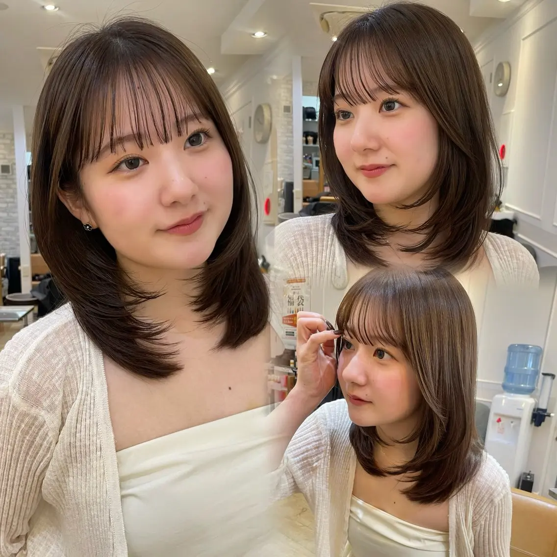 セミロング ちのレイヤー/ハッ シュカット🌷💝のヘアスタイル