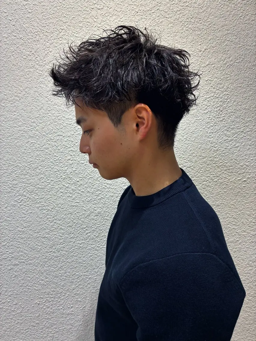 パーマ メンズ カット パーマ トリートメント 新規再来率No.1 金山/メンズパーマのヘアスタイル