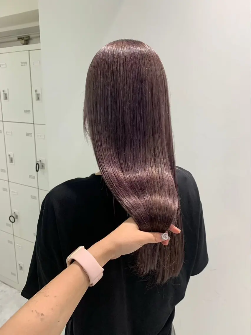 ロング カラー ヘアアレンジ 髪質改善 💎韓国/ レイヤー カット/ 暖色🫧のヘアスタイル