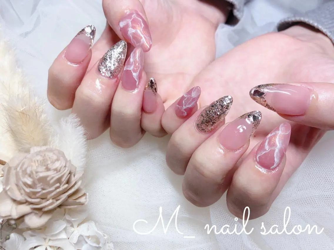 ネイル スカルプネイル M_ nail salonのネイルデザイン
