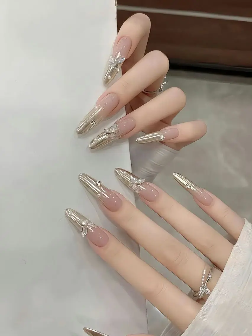 ネイル アートネイル 長さ出し フレンチネイル グラデーション 韓国ネイル ハンドネイル Akina Nail 亀戸のネイルデザイン