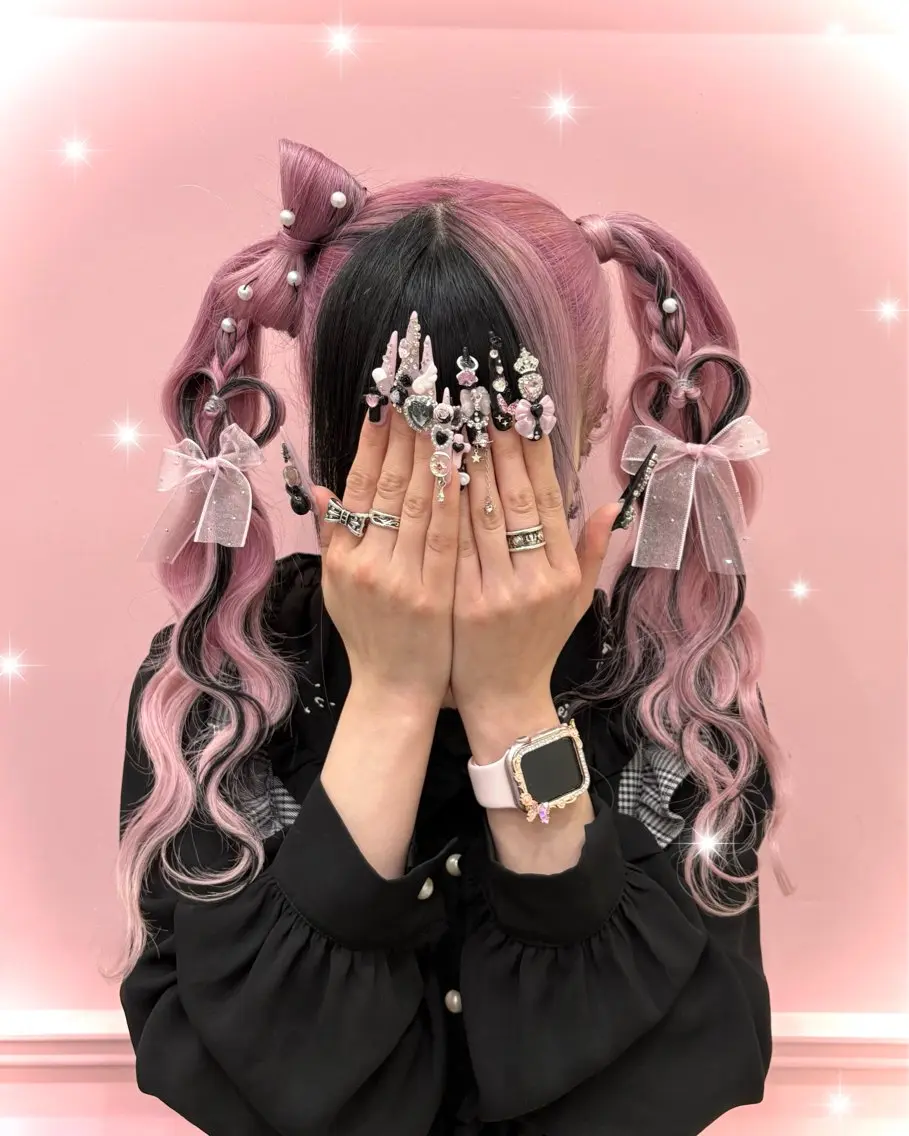 ロング ヘアアレンジ ツインテール ヘアセット lien ヒジリのヘアスタイル