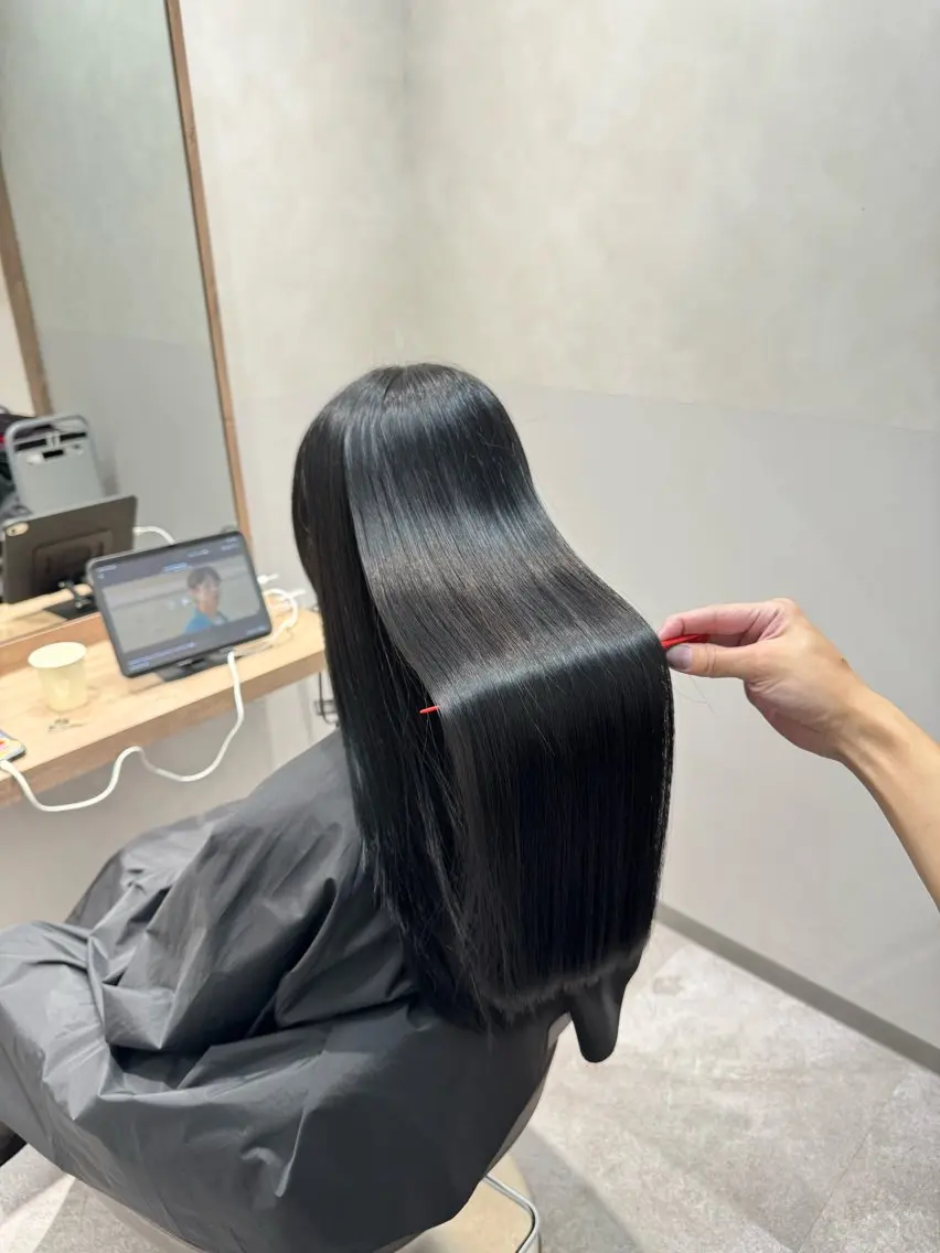 ロング カット ヘアカラー トリートメント 福田 修平💎 髪質改善/美髪矯正のヘアスタイル