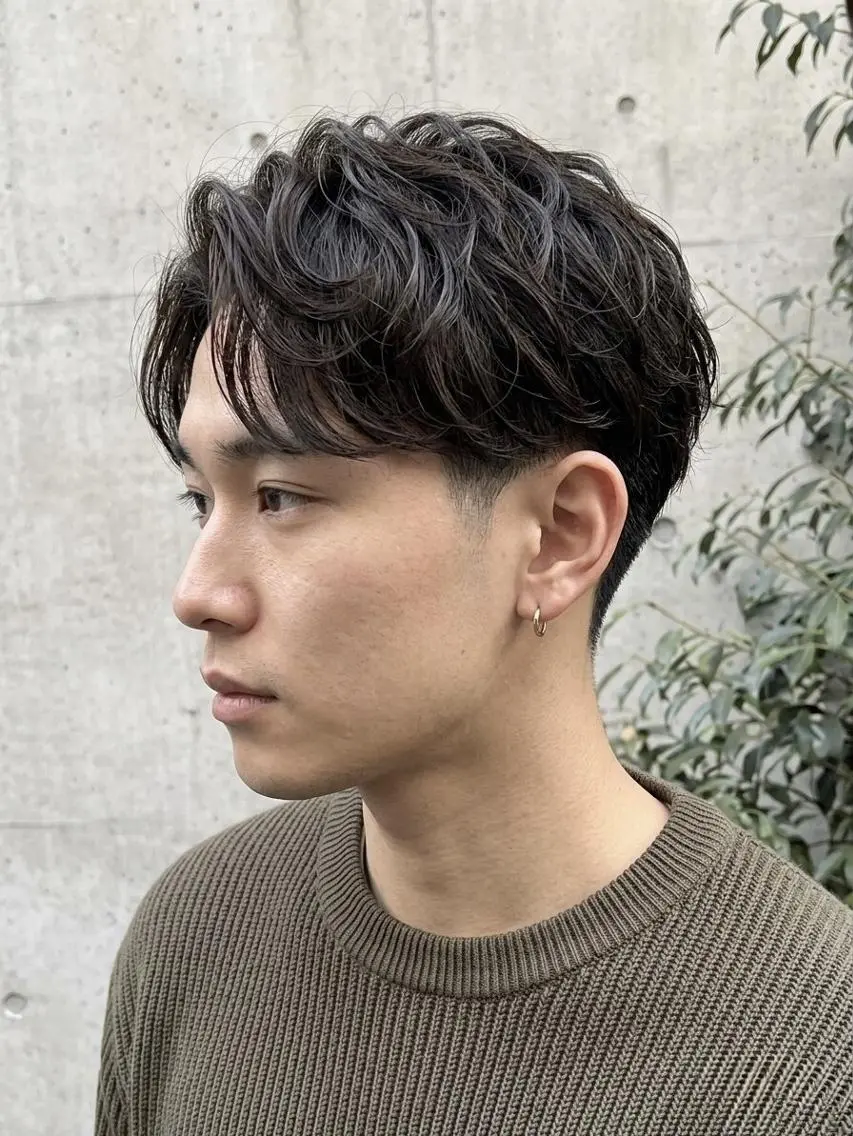 メンズカット+毛流れ縮毛矯正+トリートメントの写真