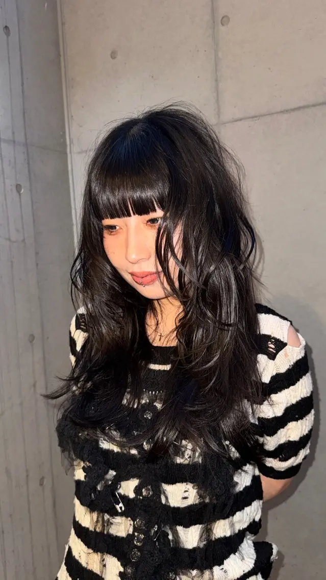ロング カラー カット ヘアカラー だいち/ブリーチ/ レイヤーカットのヘアスタイル