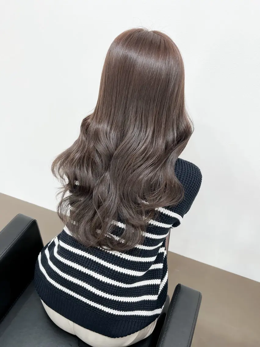 ロング カラー 透明感カラー 韓国風ヘア 神戸ボブ✂️ ioe三宮/田 伸佳のヘアスタイル