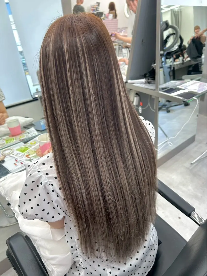 ミディアム エクステ 横浜　エクステ🎀 カラー／ルナのヘアスタイル