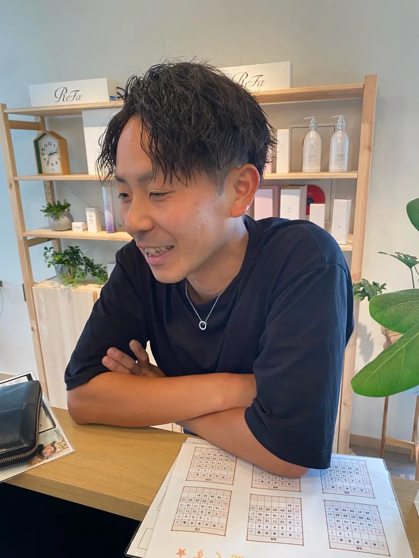 パーマ メンズ カット パーマ 内野 友貴のヘアスタイル