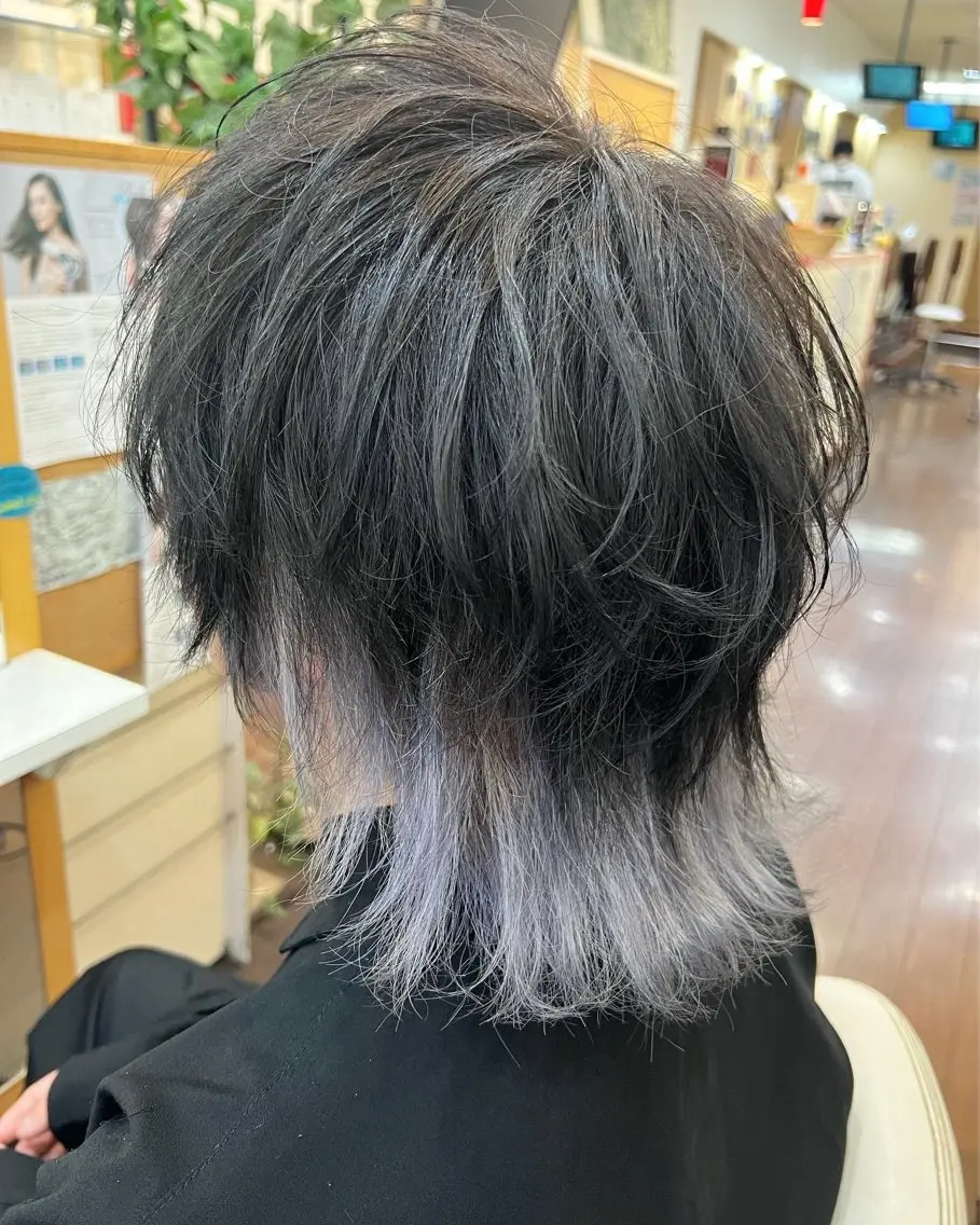 ショート カラー メンズ メンズブリーチ ブリーチ シルバー ヘアカラー まさき✂︎ /ブリーチカラーのヘアスタイル