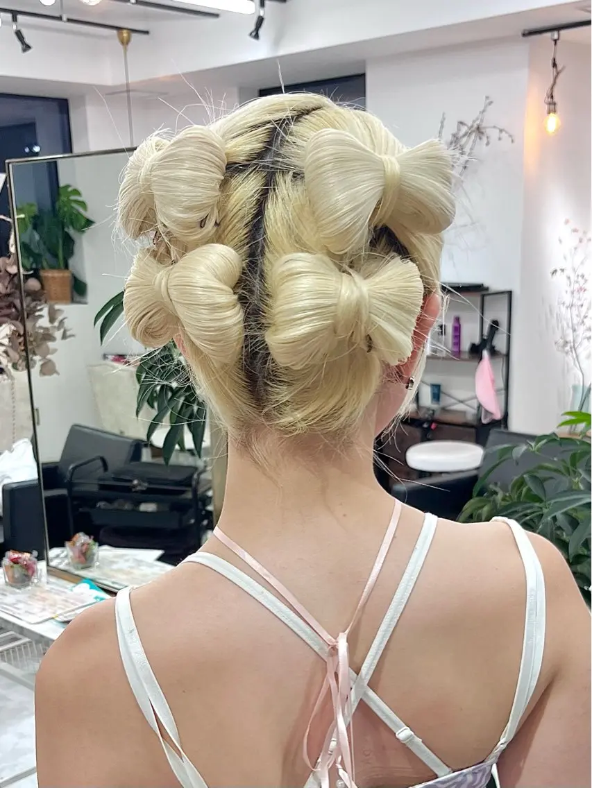 ヘアアレンジ ヘアセット 𝐠𝐢𝐫𝐥𝐲 𝐦𝐨𝐝𝐞🖤のヘアスタイル