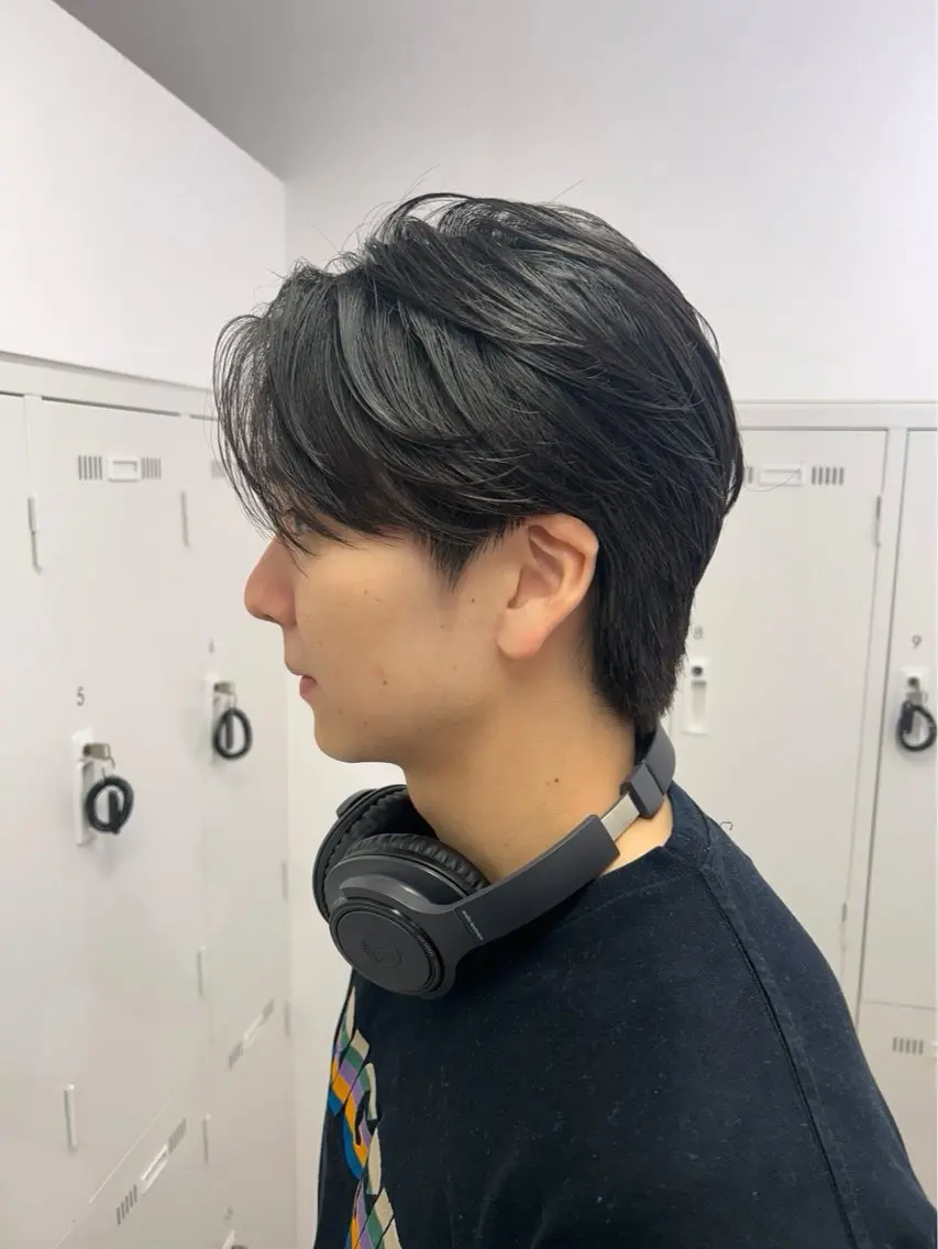 ショート メンズ センターパート 藤森 裕人のヘアスタイル