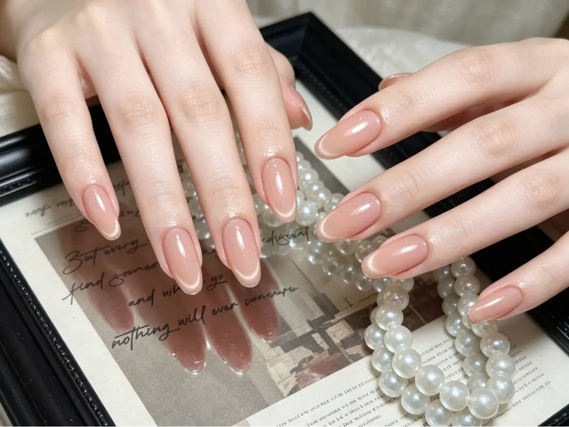 ネイル フレンチネイル ジェルネイル ピンク ソフトジェル ハンドネイル Tongtong Nail Salonのネイルデザイン