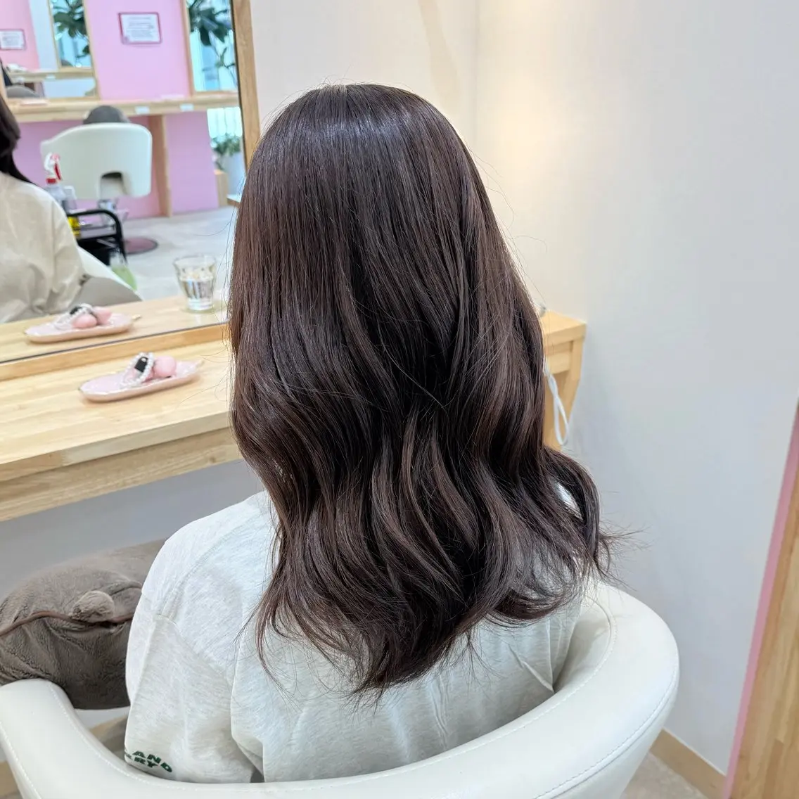セミロング カット ヘアカラー トリートメント ゆんな/ﾀﾞﾌﾞﾙ ｶﾗｰ/髪質改善のヘアスタイル