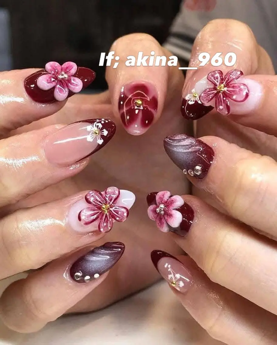 ネイル フットネイル 氷ネイル・うるうるネイル マットネイル ニュアンスネイル リボン ハンドネイル Akina Nailのネイルデザイン