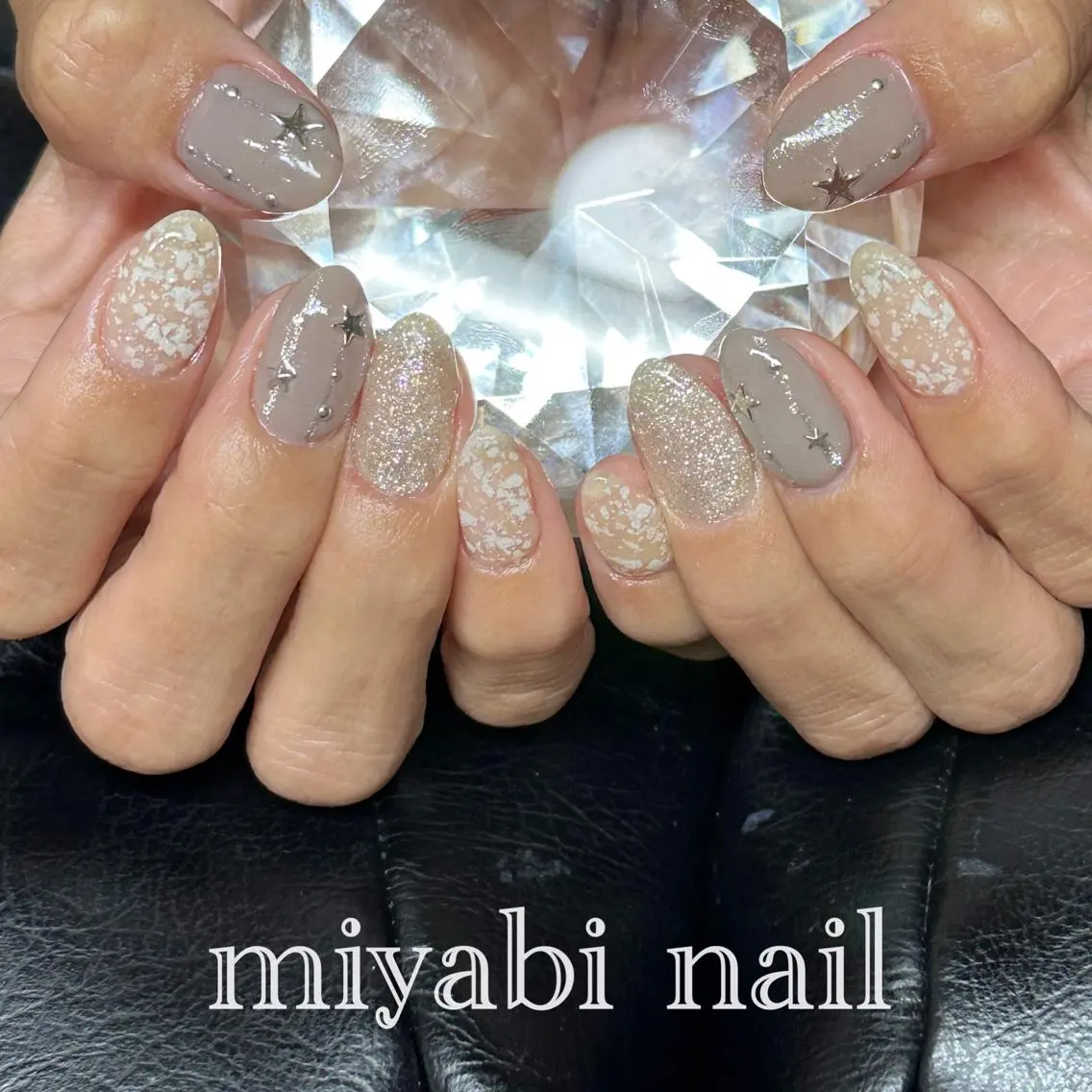 ネイル ジェルネイル 持ち込み 冬ネイル クリスマス ハンドネイル miyabi nail 桂川駅近くのネイルデザイン