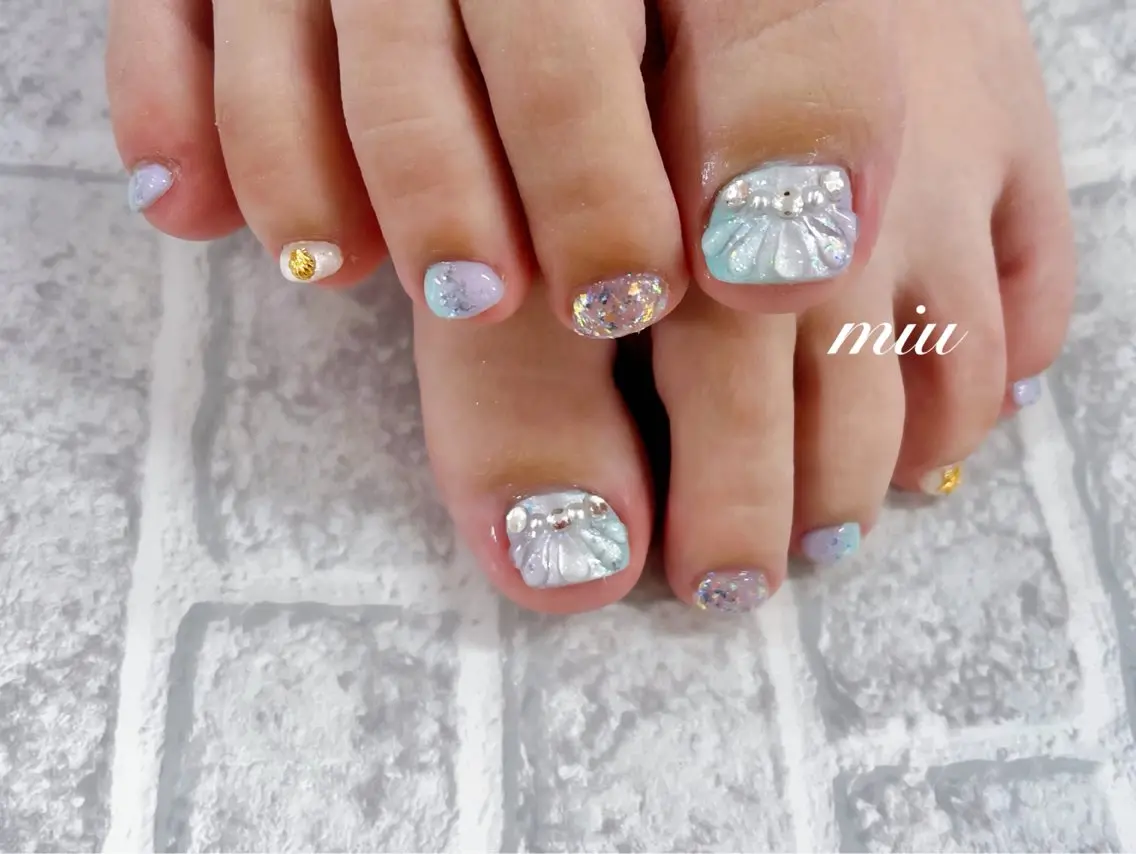 ネイル フットネイル miu nail 🐾mihoのネイルデザイン