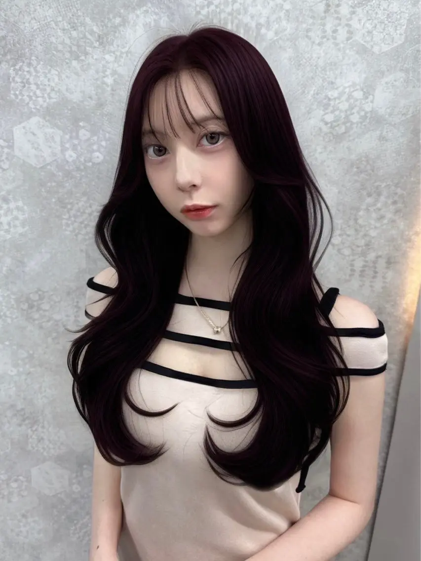 ロング カラー ヘアカラー トリートメント ハイトーン特化💍 chloe💍韓国のヘアスタイル